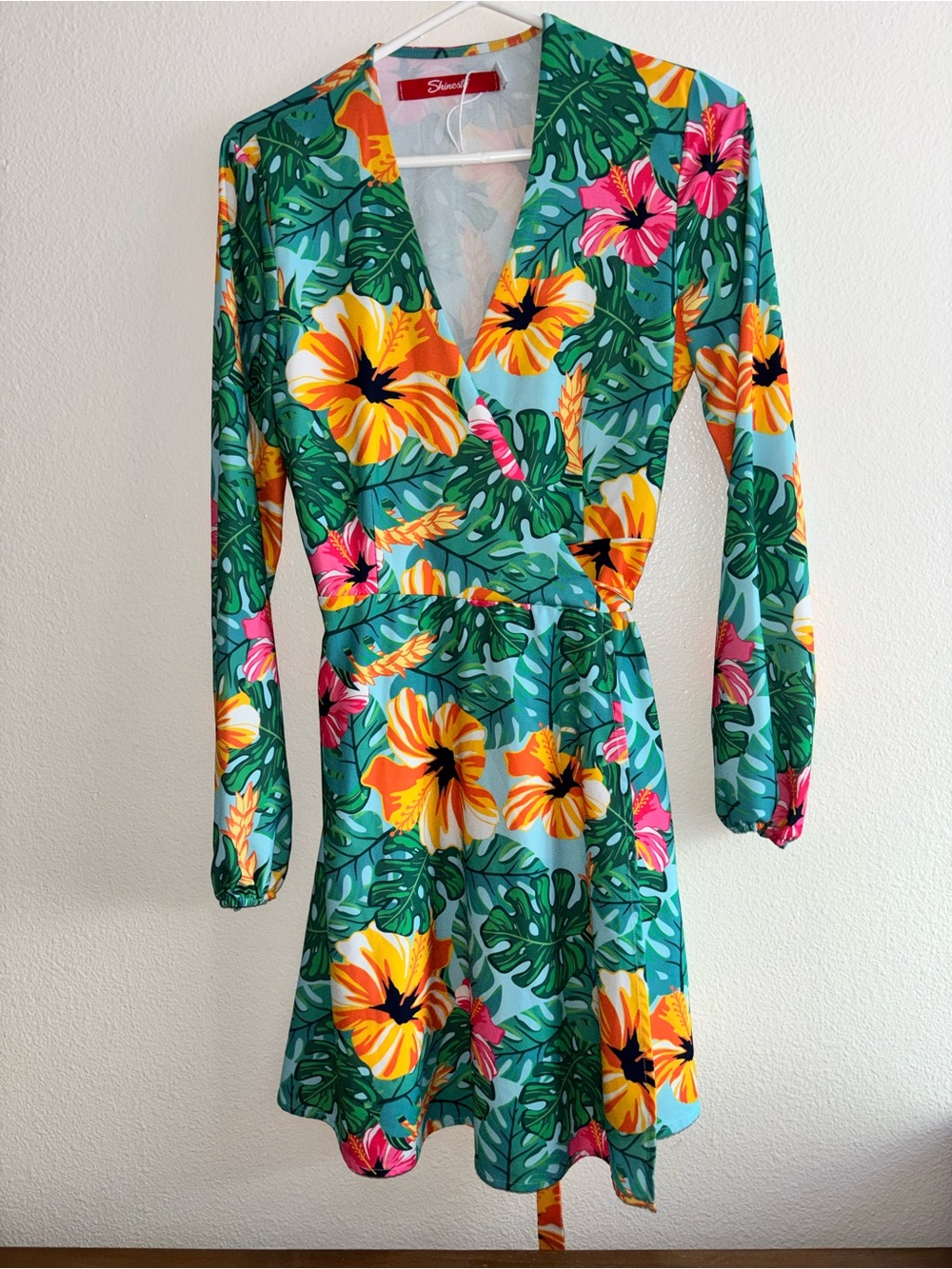 The Hibiscus Honeymoon - Floral Hawaiian Wrap Dress NWOT - Picture 2 of 6